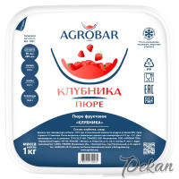 Пюре замороженное Клубника Agrobar, 1 кг