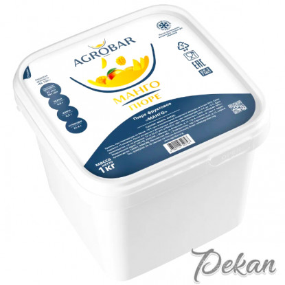Пюре замороженное Манго Agrobar, 1 кг Пюре замороженное Манго Agrobar, 1 кг