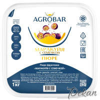 Пюре замороженное Маракуйя с семечкой Agrobar, 1 кг