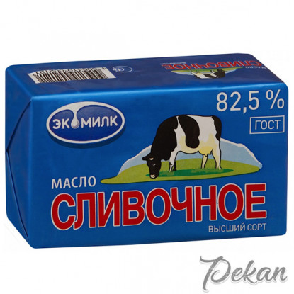 Масло сливочное Экомилк 82,5%, 450 г Масло сливочное Экомилк 82,5%, 450 г
