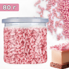 Шоколадная стружка клубничная, 80 г 