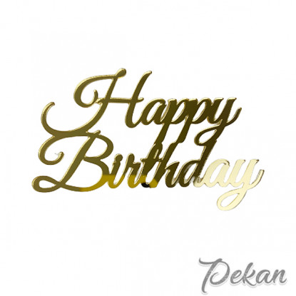 Зеркальный топпер Happy birthday №133