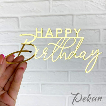 Зеркальный топпер Happy birthday №171 Зеркальный топпер Happy birthday №171