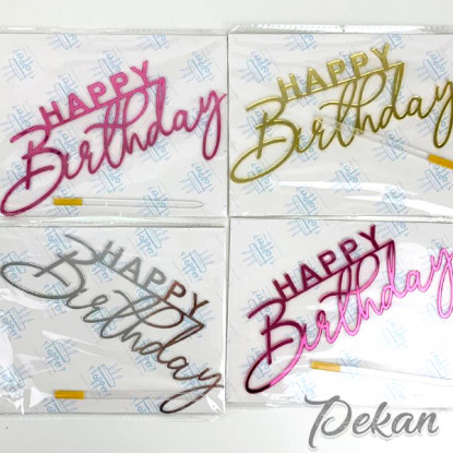 Зеркальный топпер Happy birthday №171 Зеркальный топпер Happy birthday №171