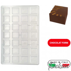 Форма поликарбонатная для конфет Геометрическая Chocolate Form, 28 ячеек 