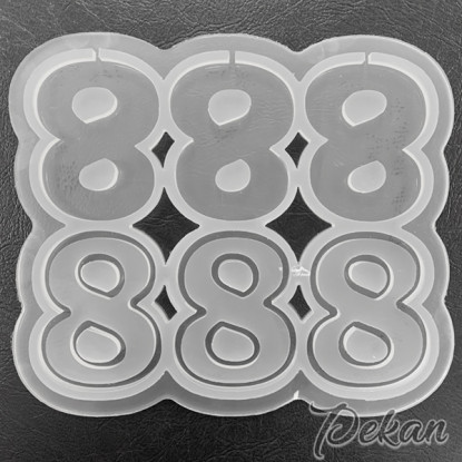 Силиконовая форма №523 Цифра 8-погремушка, 8 см