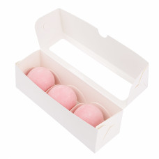 Коробка для моти 19х5,5x5,5 см 3 ячейки Белая №219
