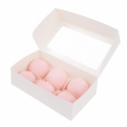 Коробка для моти 19х11x5,5 см 6 ячеек  Белая №