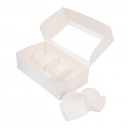 Коробка для моти 19х11x5,5 см 6 ячеек  Белая №