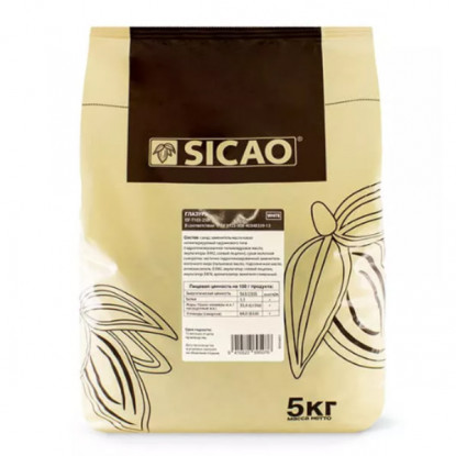 Глазурь белая в дисках Sicao, 5 кг Глазурь белая в дисках Sicao, 5 кг